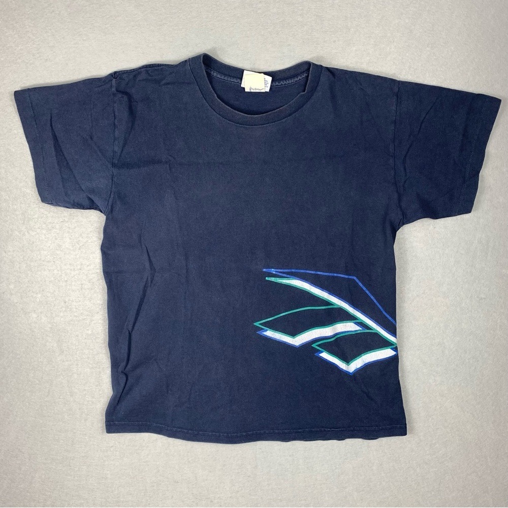 Vintage Reebok Shirt XL Made in USA Navy 90s Big Logo